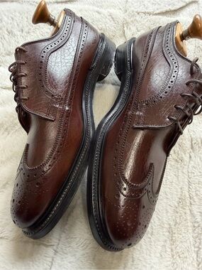 VINTAGE! RARE! Alfred Dunhill Brown Oxford Wingtip Brogue Derby Shoes 10